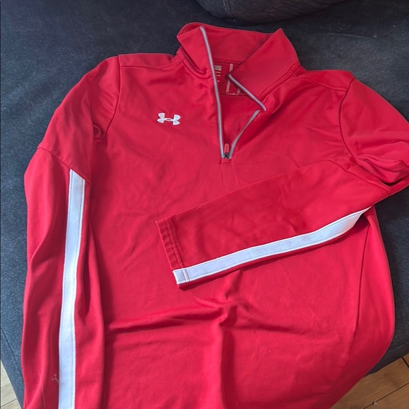Under Armour Tops - Under Armour Red Pullover with White Accents